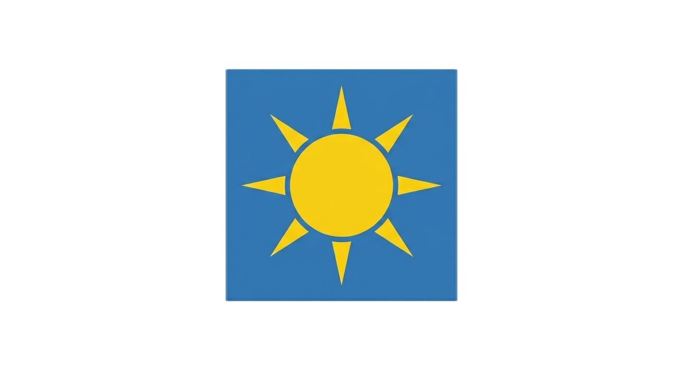 Simple South Dakota sun flag concept